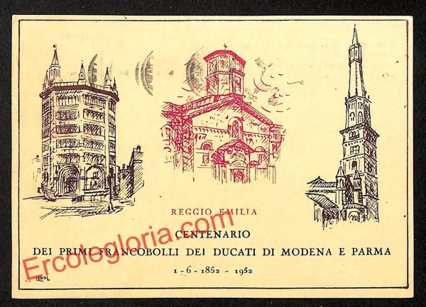 ah9726 - CARTOLINA D'EPOCA - Reggio Emilia Città - Esposizione Filatelica