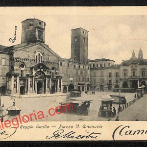 ah9736 - CARTOLINA D'EPOCA - Reggio Emilia Città - Piazza Vittorio Emanuele