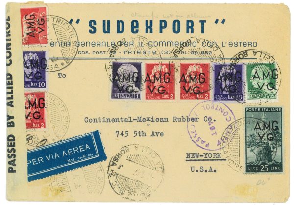 P2642 - ITALIA AMGVG, LETTERA COMMERCIALE AFFRANCATA PER L., 77,