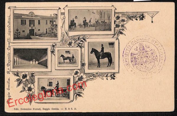 ah9740 - CARTOLINA D'EPOCA - Reggio Emilia Città - Deposito Cavalli