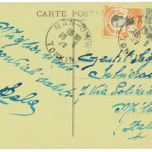 P2790 - FRENCH INDOCHINE UNUSUAL CANCELLATION NAM-DINH (TONKIN) 1927 TO MILANO