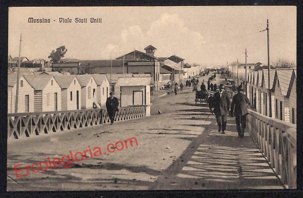 ag8617 - CARTOLINA D'EPOCA - Messina Città - Viale Stati Uniti