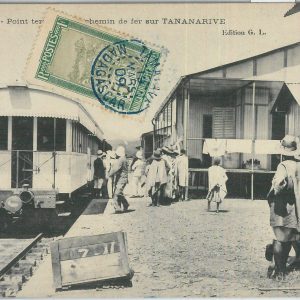 80157 -  MADAGASCAR -  Vintage Postcard -  TANANARIVE  Train Station  1909