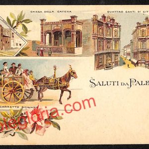 ah5067 - CARTOLINA D'EPOCA - Palermo Città - Quattro Canti