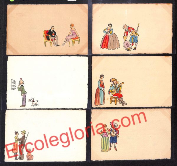 ah5068 - 26 CARTOLINE D'EPOCA - Palermo- Andrea Brignone - Dipinti a mano