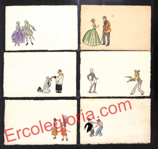 ah5068 - 26 CARTOLINE D'EPOCA - Palermo- Andrea Brignone - Dipinti a mano - immagine 4