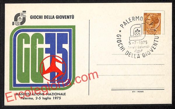 ah5080 - STORIA POSTALE - Palermo Città - Giochi della Gioventù