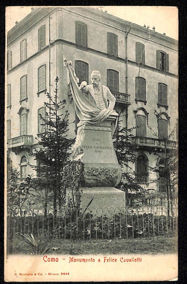 ab6042 - CARTOLINA  D'EPOCA - Como Città : MONUMENTO A FELICE CAVALLOTI