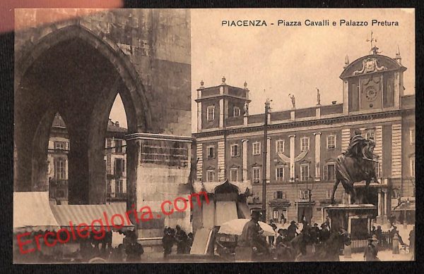 ah7447 - CARTOLINA D'EPOCA - Piacenza Città - Piazza Cavalli