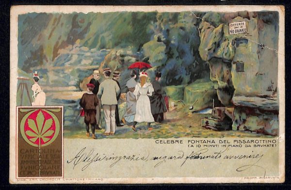 ab6046 - CARTOLINA  D'EPOCA - Como Città : FONTANA DEL PISSAROTTINO