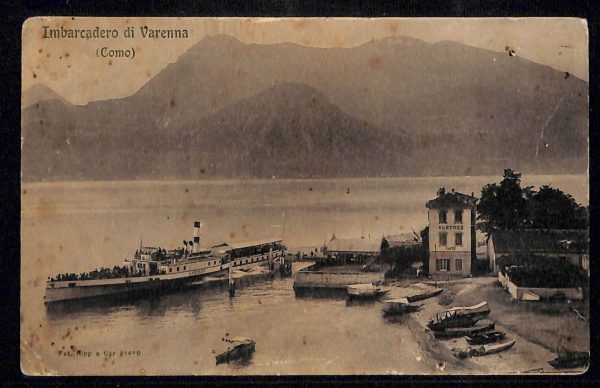 ab6047 - CARTOLINA  D'EPOCA - Como Città : IMBARCADERO DI VARENNA 1909