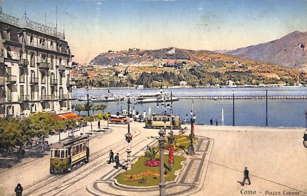 ab6048 - CARTOLINA  D'EPOCA - Como Città : PIAZZA CAVOUR