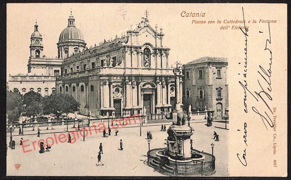 ae4641 - CARTOLINA D'EPOCA - Catania Città - Fontana dell' Elefante