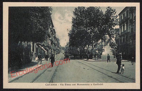 ae4716 - CARTOLINA D'EPOCA - Catania Città - Monumento a Garibaldi