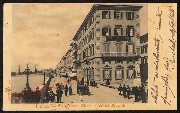 ae6551 - CARTOLINA D'EPOCA - Firenze Città - Hotel Bristol  1903