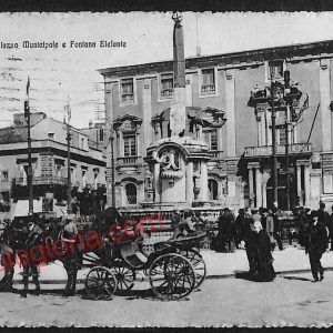 ae4720 - CARTOLINA D'EPOCA - Catania Città - Fontana Elefante  1923