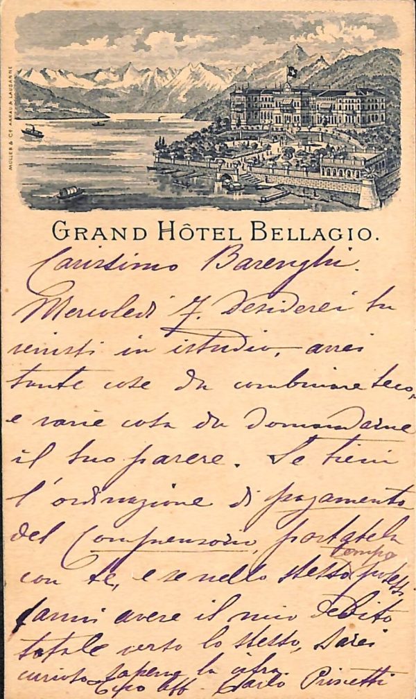 ab6175 - CARTOLINA  D'EPOCA - Como Provincia : BELLAGIO 1894