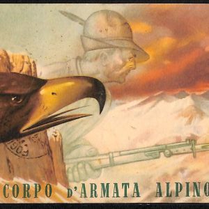 ac6887 - CARTOLINA D'EPOCA - REGGIMENTALI  - Corpo d'Armata Alpini   1942