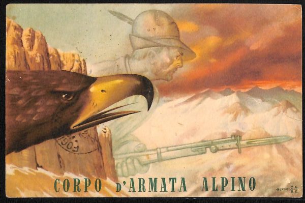 ac6887 - CARTOLINA D'EPOCA - REGGIMENTALI  - Corpo d'Armata Alpini   1942
