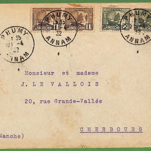 ad6488 -   INDOCHINE - Postal History -   COVER from PHUMY to FRANCE 1932