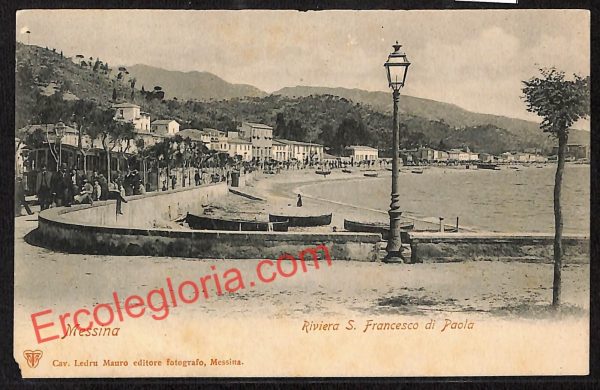 ag8405 - CARTOLINA D'EPOCA - Messina Città - Riviera San Francesco di Paola