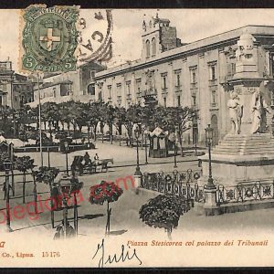 ae4730 - CARTOLINA D'EPOCA - Catania Città - Piazza Stesicorea