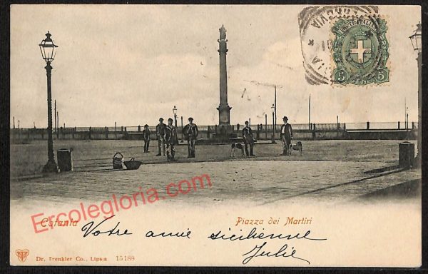 ae4731 - CARTOLINA D'EPOCA - Catania Città - Piazza dei Martini