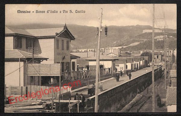 ag8621 - CARTOLINA D'EPOCA - Messina Città - Via San Cecilia