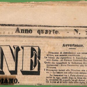 ZA1761 - GIORNALE D'epoca -  1862  -  LA NAZIONE  Firenze