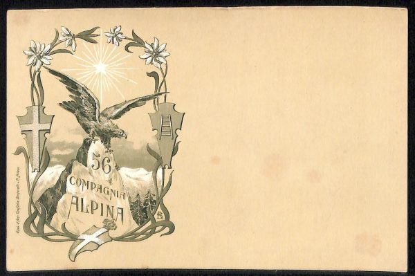 ac6905 - CARTOLINA D'EPOCA - REGGIMENTALI  - Alpini