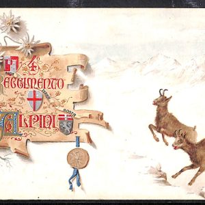 ac6909 - CARTOLINA D'EPOCA - REGGIMENTALI  - Alpini