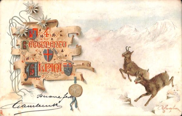 ac6910 - CARTOLINA D'EPOCA - REGGIMENTALI  - Alpini