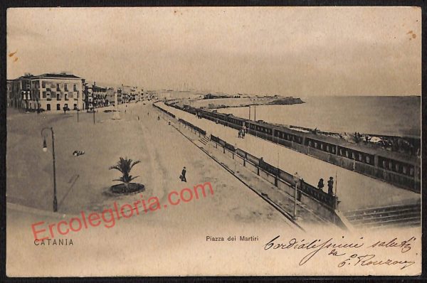 ae4735 - CARTOLINA D'EPOCA - Catania Città - Piazza dei Martiri
