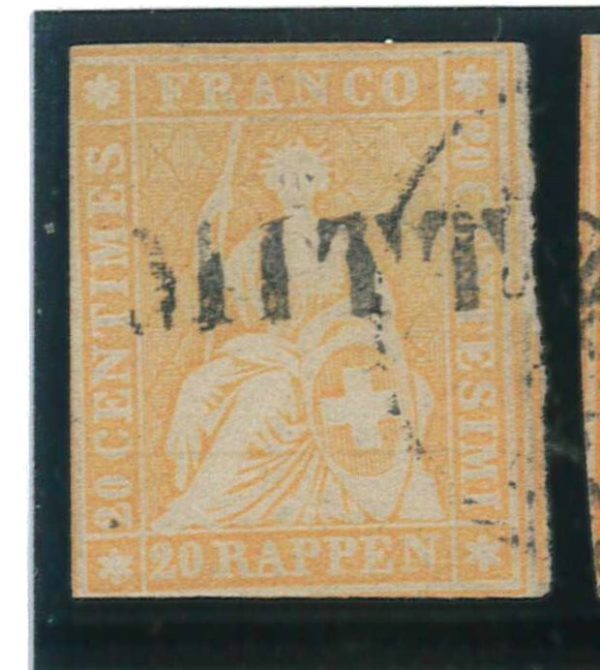 P3290 A - SWITZERLAND 1856, CAT,NR. 25 D , USED