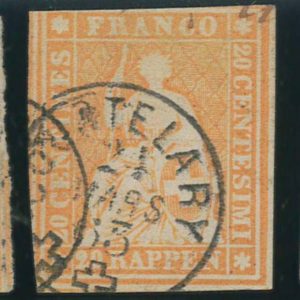 P3290 A - SWITZERLAND 1856, CAT,NR. 25 D , USED