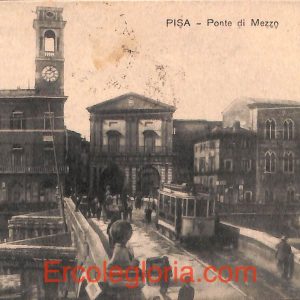 ad0160 - CARTOLINA D'EPOCA - Pisa Città - Ponte di Mezzo  1916