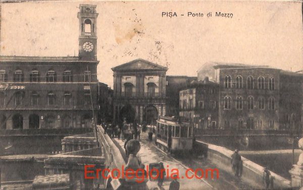 ad0160 - CARTOLINA D'EPOCA - Pisa Città - Ponte di Mezzo  1916