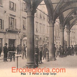 ad0161 - CARTOLINA D'EPOCA - Pisa Città - I Portici e Borgo Largo