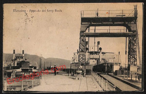 ag8626 - CARTOLINA D'EPOCA - Messina Città - Approdo dei Ferry Boats
