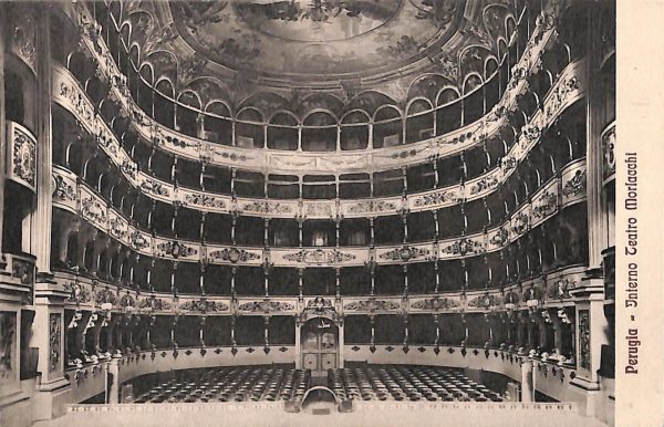 ab8815 - CARTOLINA  D'EPOCA - Perugia Città - Interno Teatro Morlacchi