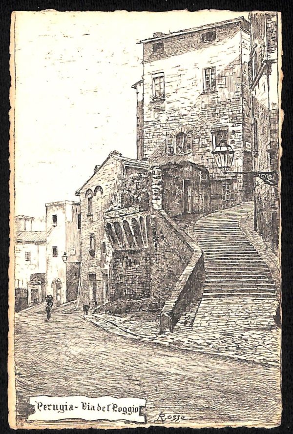 ab8830 - CARTOLINA  D'EPOCA - Perugia Città - Via del Boggio