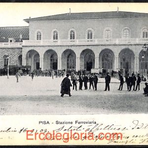 ad0194 - CARTOLINA D'EPOCA - Pisa Città - Stazione Ferroviaria  1903
