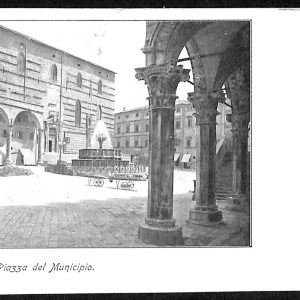 ab8850 - CARTOLINA  D'EPOCA - Perugia Città - Piazza del Municipio