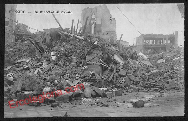 ag8627 - CARTOLINA D'EPOCA - Messina Città - Un mucchio di rovine