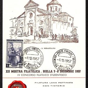 ae1784 - CARTOLINA  D'EPOCA - Biella Città - S. Sebastiano