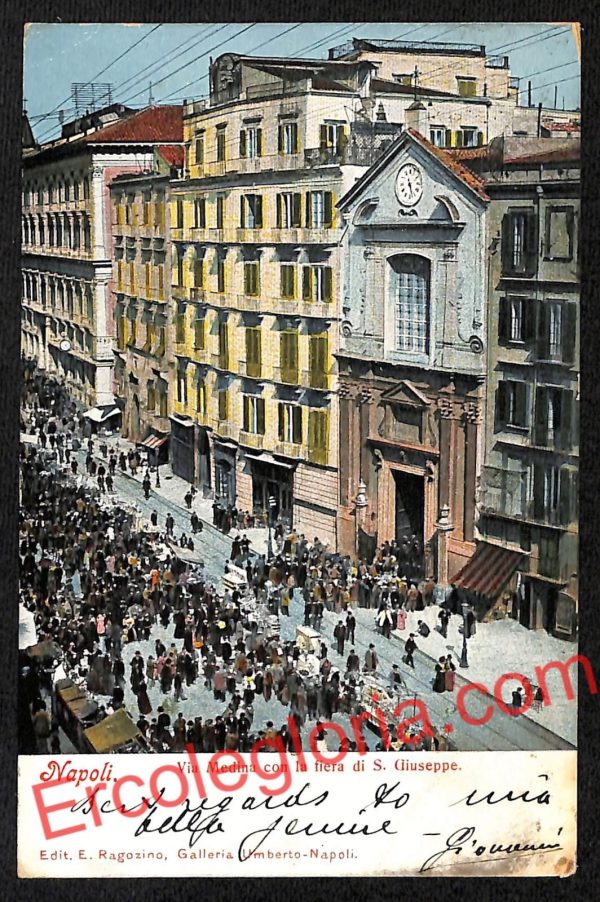 ah3722 - CARTOLINA D'EPOCA - Napoli Città - Fiera di San Giuseppe