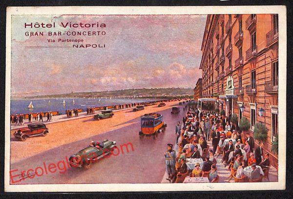 ah3724 - CARTOLINA D'EPOCA - Napoli Città - Hotel Victoria