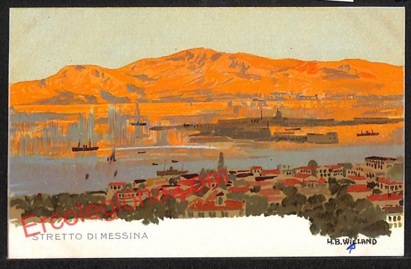 ag8407 - CARTOLINA D'EPOCA - Messina Città - Panorama