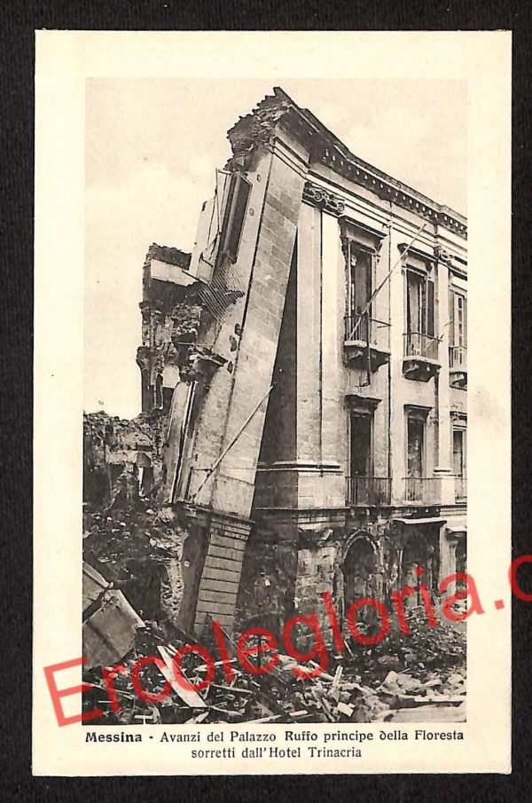 ag8410 - CARTOLINA D'EPOCA - Messina Città - Avanzi del Palazzo Ruffo