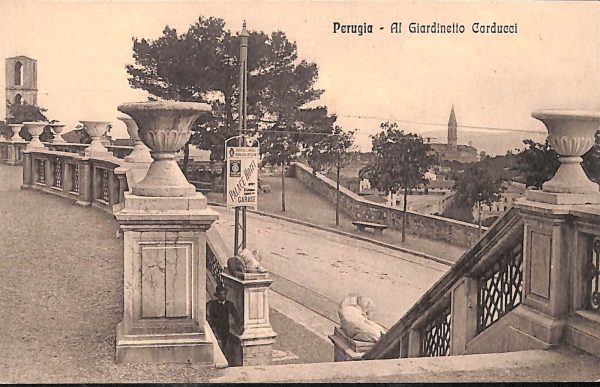 ab8883 - CARTOLINA  D'EPOCA - Perugia Città - Al Giardinetto Carducci